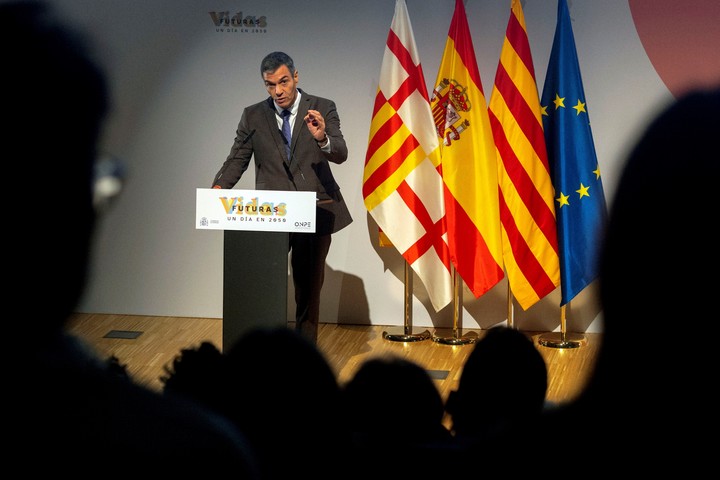 Pedro Sánchez, en el Disseny Hub Barcelona. Foto: EFE
