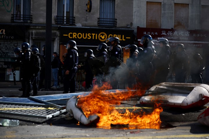 Gendarmes franceses en Aubervilliers. Foto: Reuter