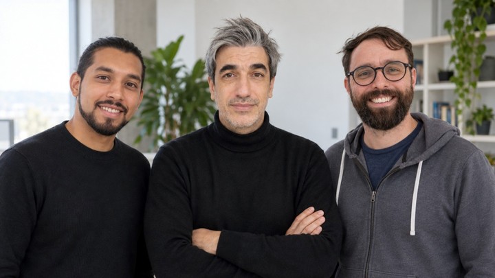Gerardo Sosa, Fernando Gril y Dr. Sebastián Gatti, los desarrolladores.